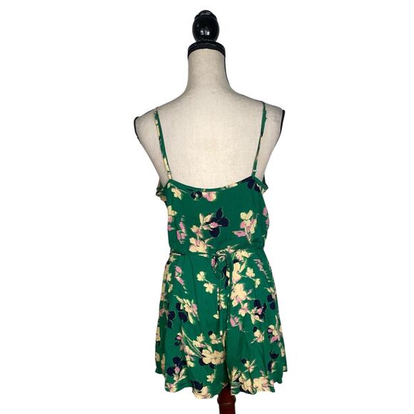 Uniqlo Green Tropical Floral Print Camisole Romper   Size: M - Picture 4 of 5